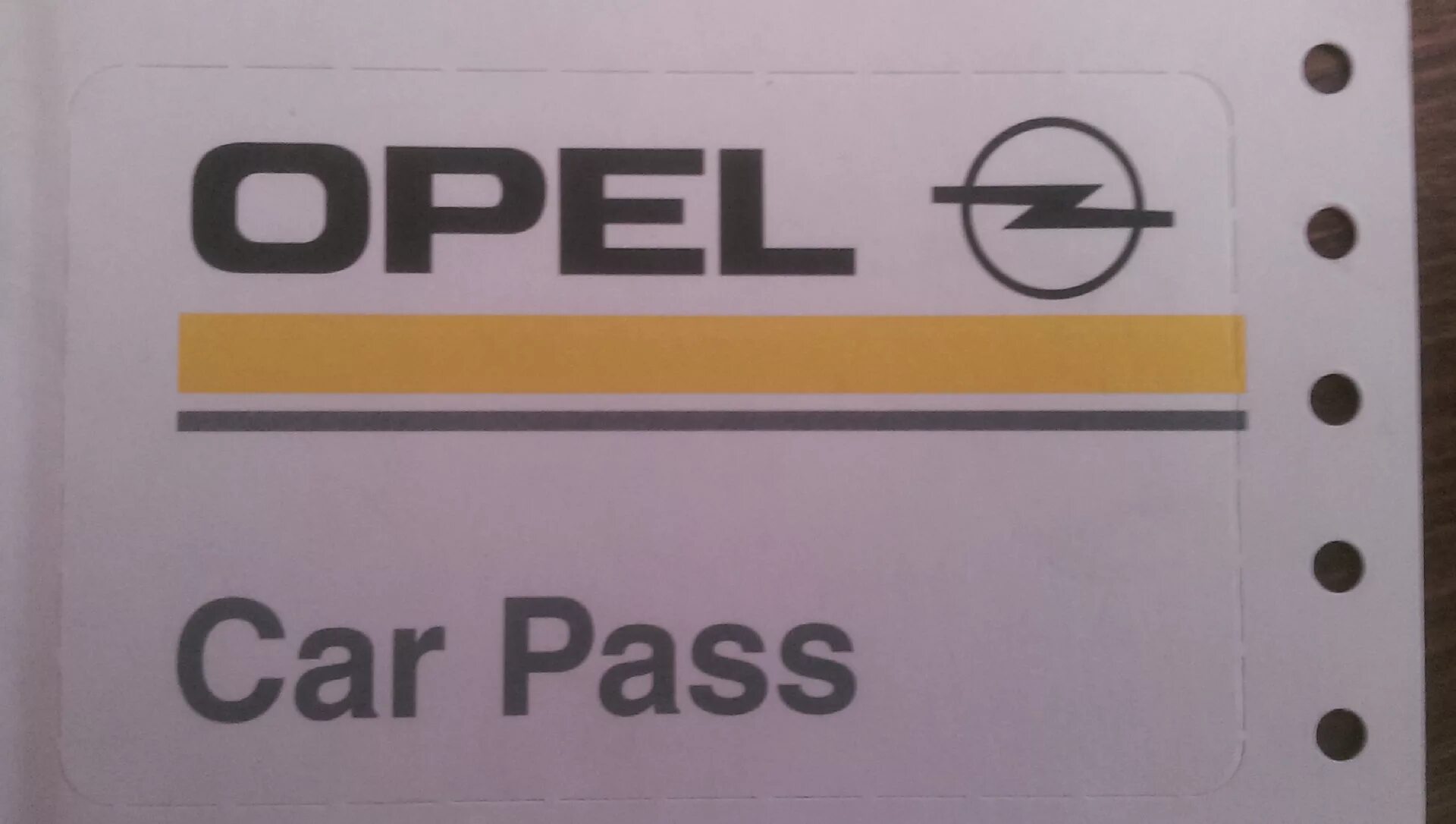 Carpass opel