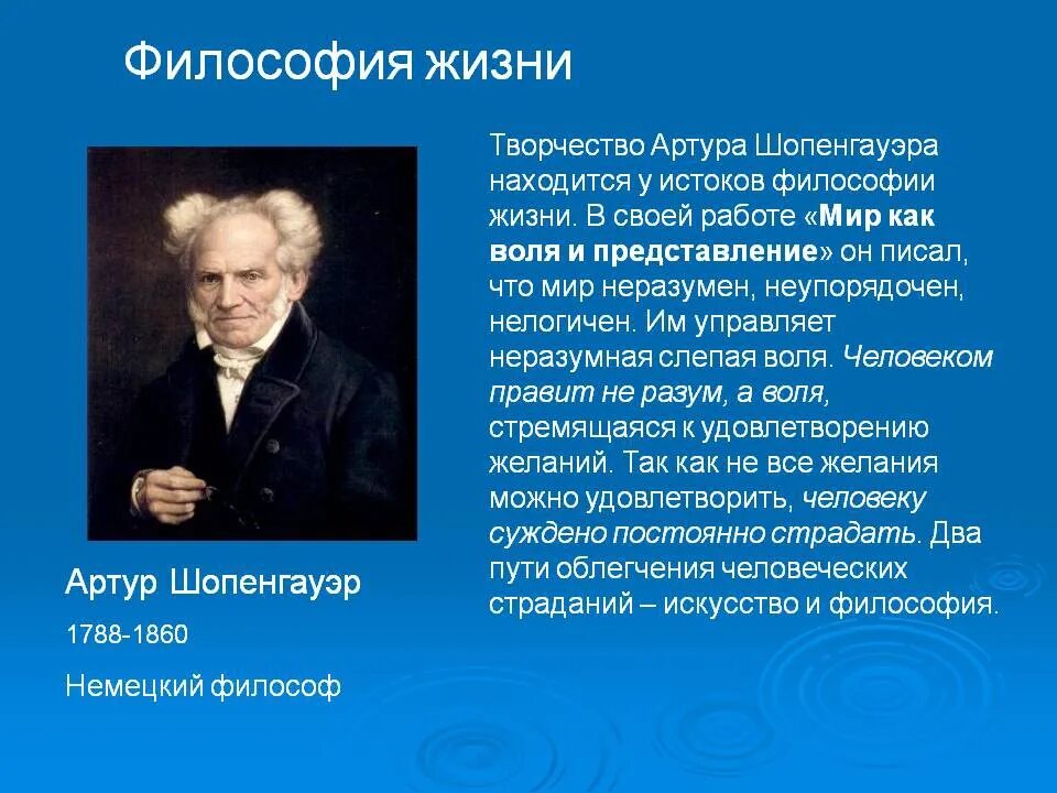 Германий в жизни человека. Немецкий философ а. Шопенгауэр (1788—1860.