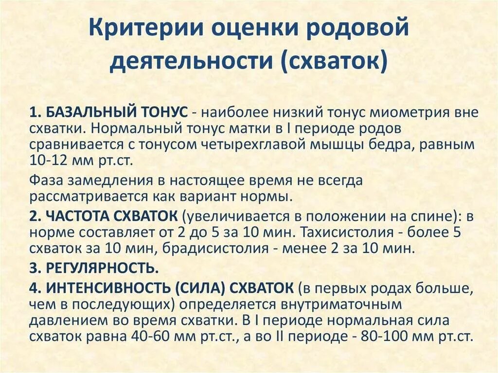 Через какое время схватки