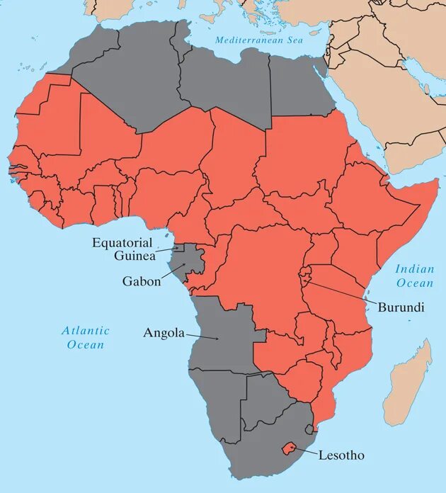 Государства Африки. Страны Африки. Регионы Африки. Стрняы Тропическая Африка.