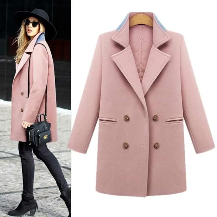 Пальто. Розовое драповое пальто. Надень пальто. Накинутое пальто. Со скольки градусов можно носить пальто