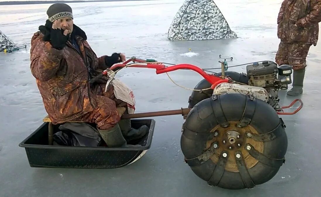 Вездеход из мотоблока Агрос. Видео передвижение