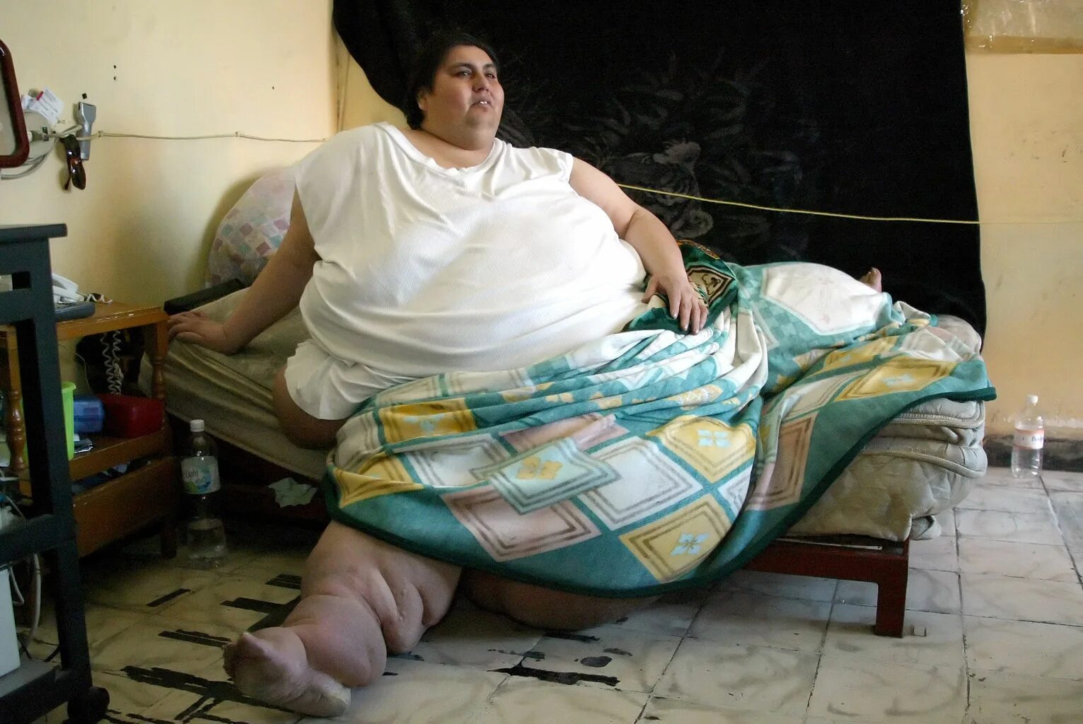 Мексиканец Мануэль Урибе. Мануэль Урибе толстый человек. Необычайно толстая