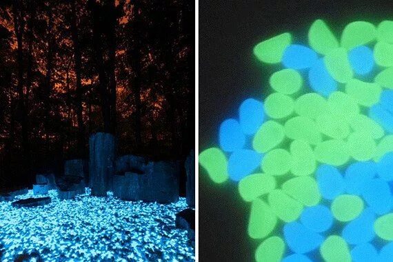 Светящиеся пиксели. Светящиеся камни Core Glow. Люминесцентная краска на участке. Люминесцентная краска декор на дачном участке. Флуоресцентная краска на камнях.