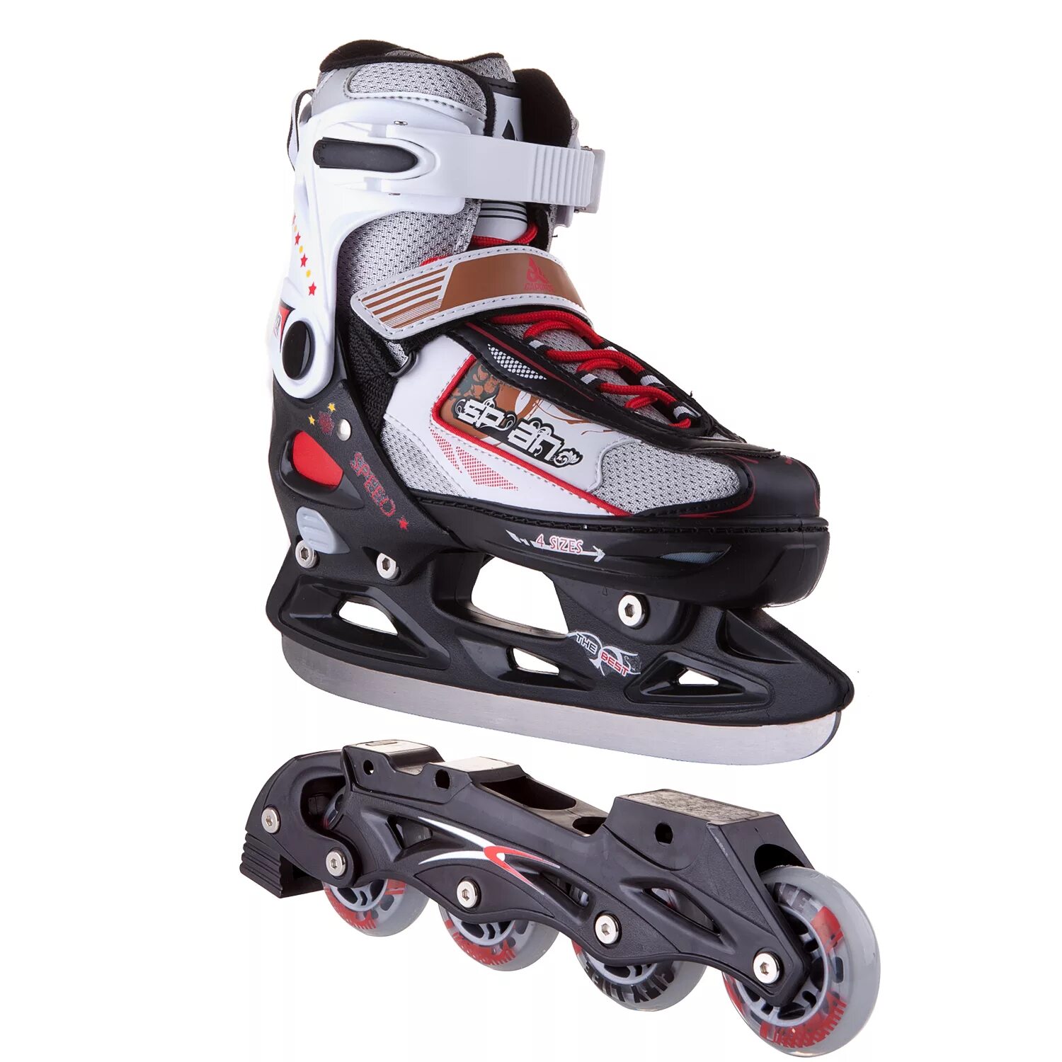 коньки раздвижные (сменные ролики) braman р. Maxcity роликовые коньки 2 в 1. коньки 2в1 кхл combo. Maxcity universal set combo. коньки action pw-223b.