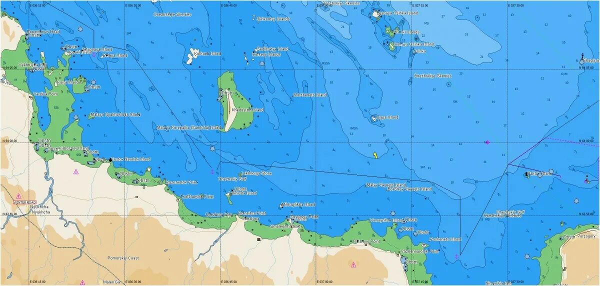 Карта глубин Сорокская губа белое море. Лоция белого моря Онежский залив. Карта глубин белого моря Двинской залив. Морская навигационная карта белое море.