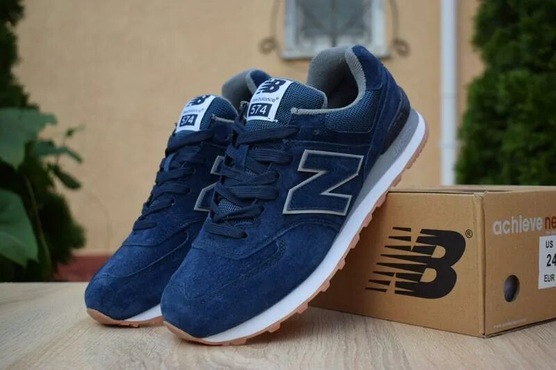 Нью бэланс 574 синие. New Balance 574 мужские синие. Кроссовки New Balance 574 синие. Нью бэланс синие кроссовки.