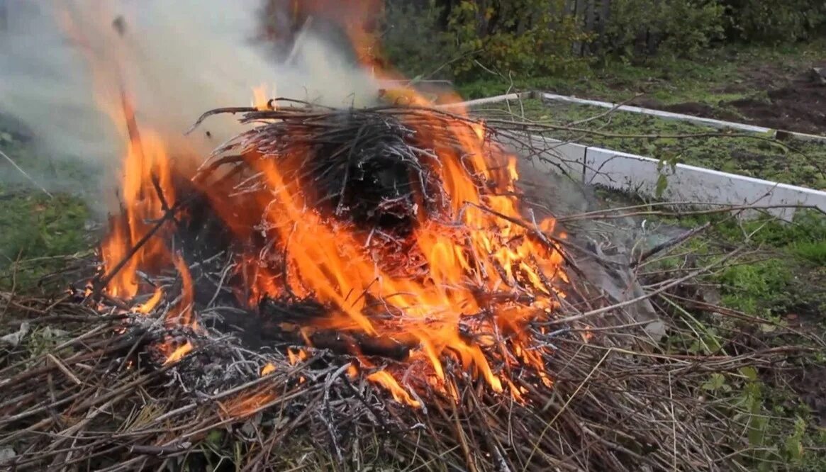 Разведение открытого огня и использование. Костры в огороде. Сжечь траву на участке.