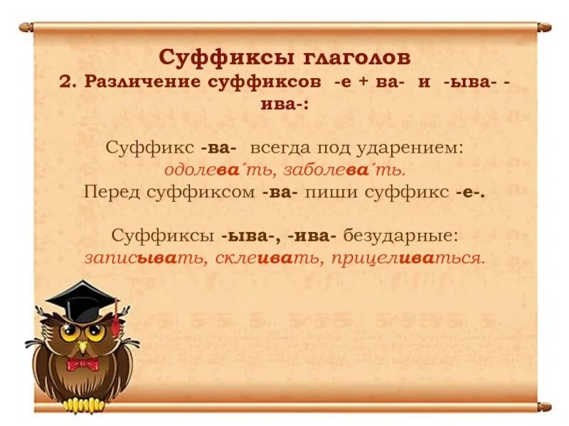 В причастии суффикс ев всегда безударный. Суффикс. Суффиксы глаголов. Суффикс ва у глаголов. Гласные перед суффиксом ва в глаголах.