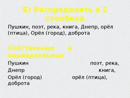 Выпишите собственные