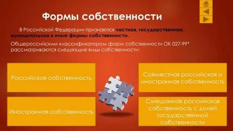 Собственность по окфс