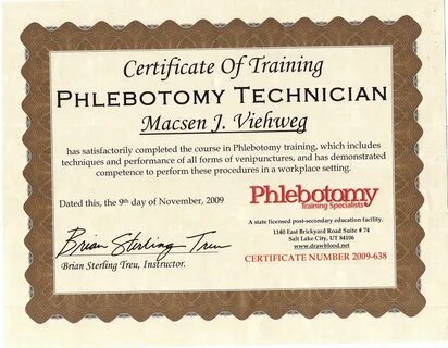 Certificate example