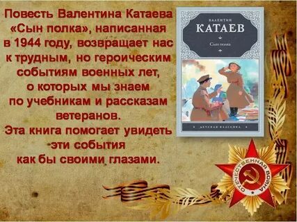 Вопросы по повести катаева сын полка