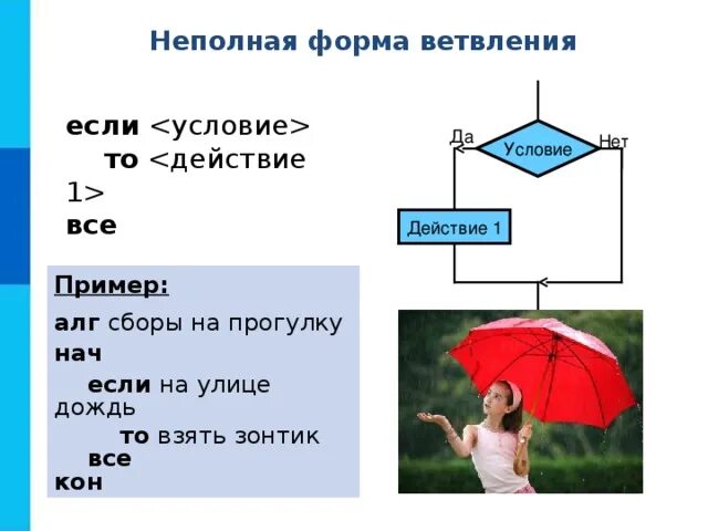 Укажите неполную форму