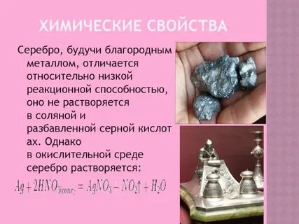 Серебро обладает наибольшей
