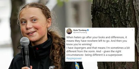 Greta Thunberg has the perfect response to critics of her Asperger's.