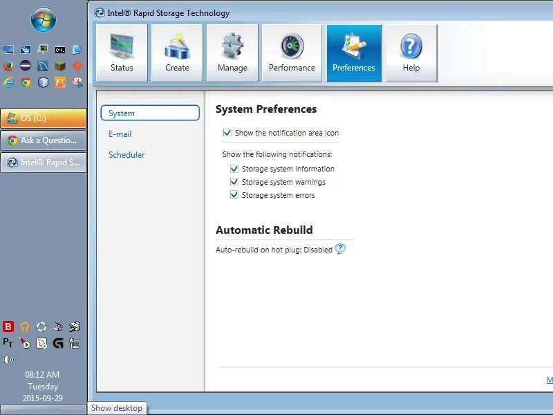 Intel rapid storage irst