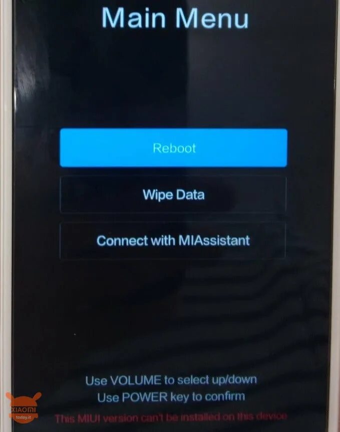 Reboot wipe data что выбрать. Wipe data меню. xiaomi main menu reboot wipe data. reboot wipe data. main menu reboot wipe data connect with miassistant.