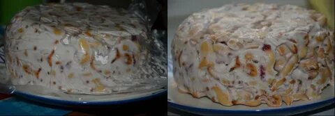 Торт рыбки без выпечки с бананом