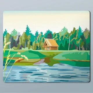 Река картинка нарисованная