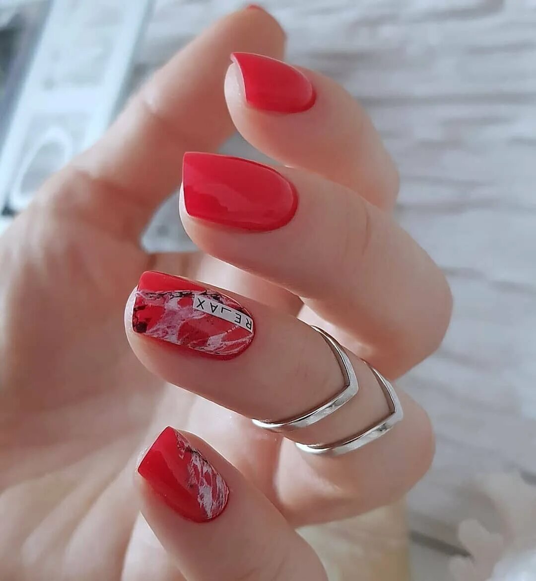 Red and Black and Pointy! Black halloween nails, Red nail designs, Halloween nai