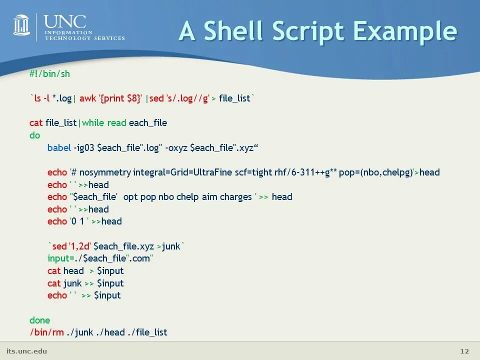 Scripts examples