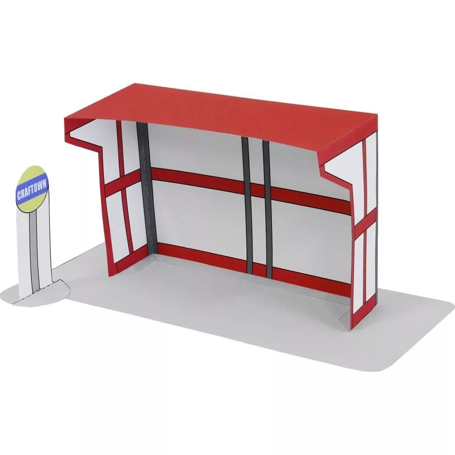 Д3 остановки. Остановка из картона. Макет остановки. Макет киоска. Макет автобусной остановки.