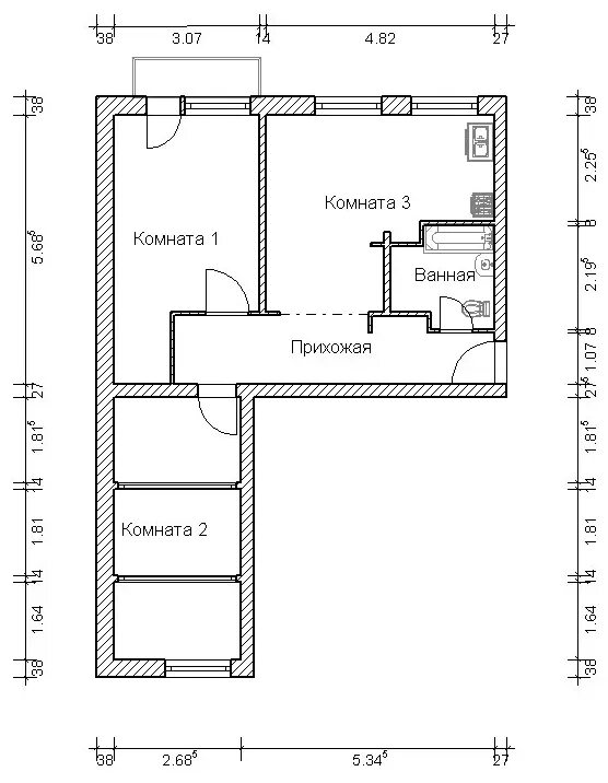 Размеры комнат в панельном доме. Перепланировка трехкомнатной 1 511. Перепланировка трехкомнатной хрущевки в панельном доме. 1-511 Планировка. Схема перепланировки квартиры.
