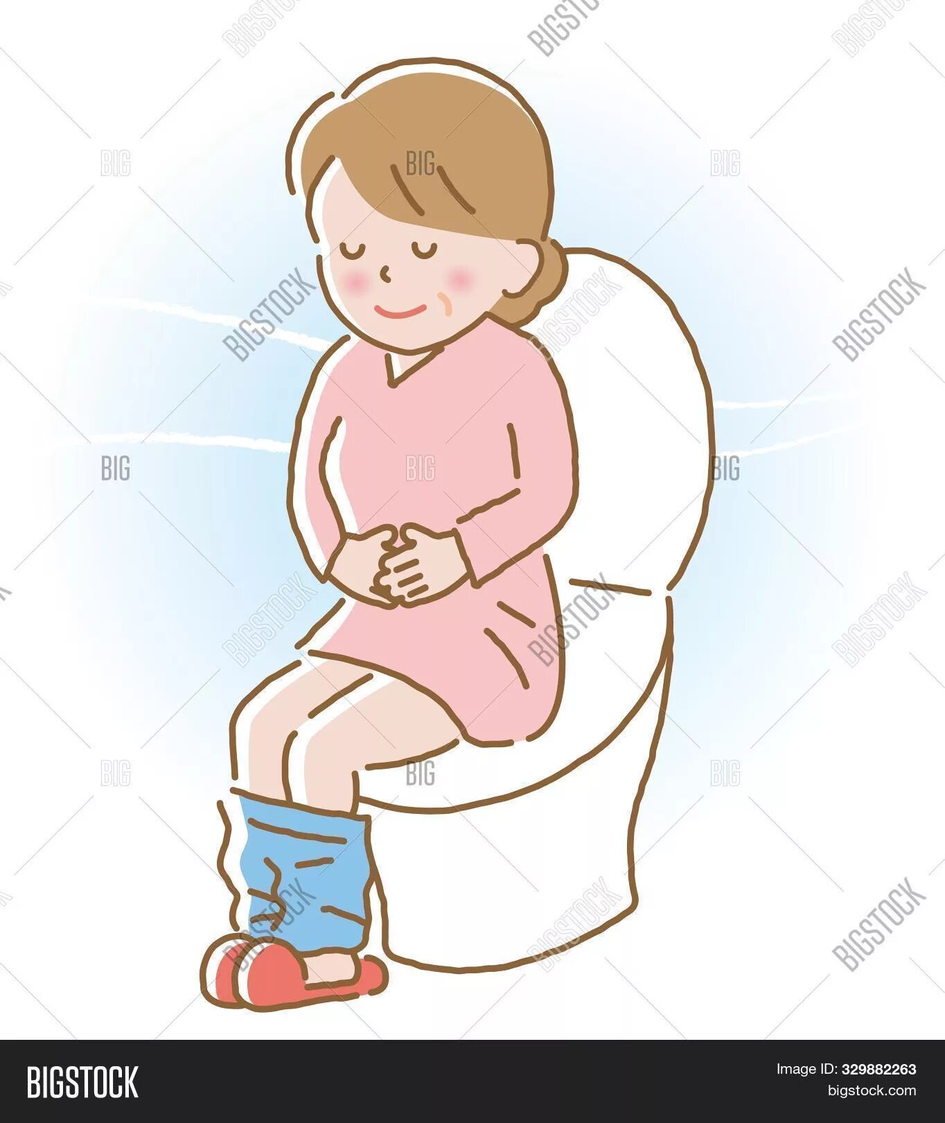 Что делать если болит живот в туалете. Женщина сидит на унитазе. Диарея у девочек рисунок.