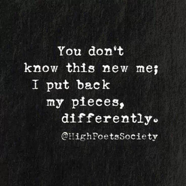 You and me were not the same