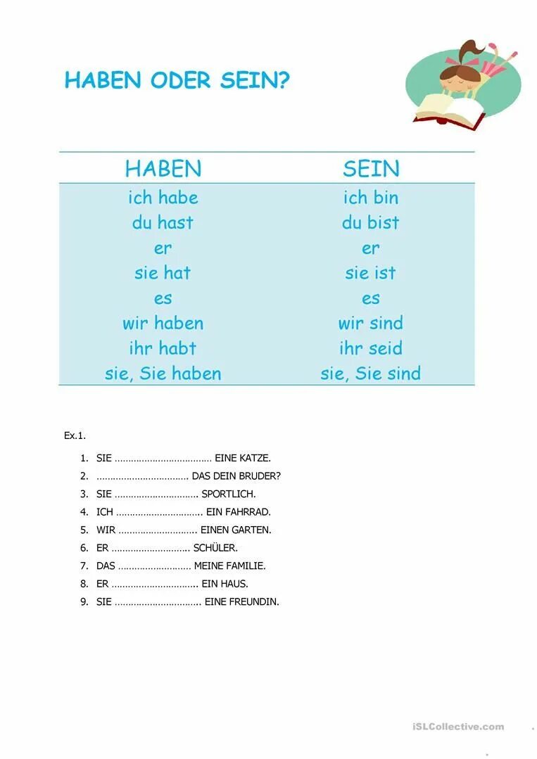 Haben sein в немецком языке упражнения. Немецкий Worksheet haben sein. Глаголы sein и haben в немецком языке упражнения. Глагол sein упражнения. Haben sie kinder