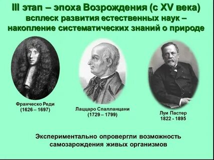 Ученые эпохи возрождения биология