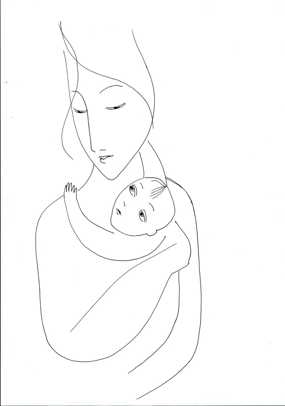 Материнство рисование. Рисунок мамы для срисовки. Рисование тема материнство. Рисунки на тему материнство легкие. Материнство 4 класс изо презентация поэтапное рисование