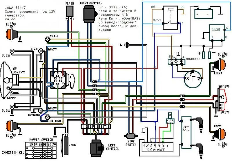 Схема ява 638. Электрооборудование Ява 638. Схема электропроводки Ява 634. Схема электропроводки Юпитер 5 12 вольт. Схема электрооборудования Ява 12 вольт.