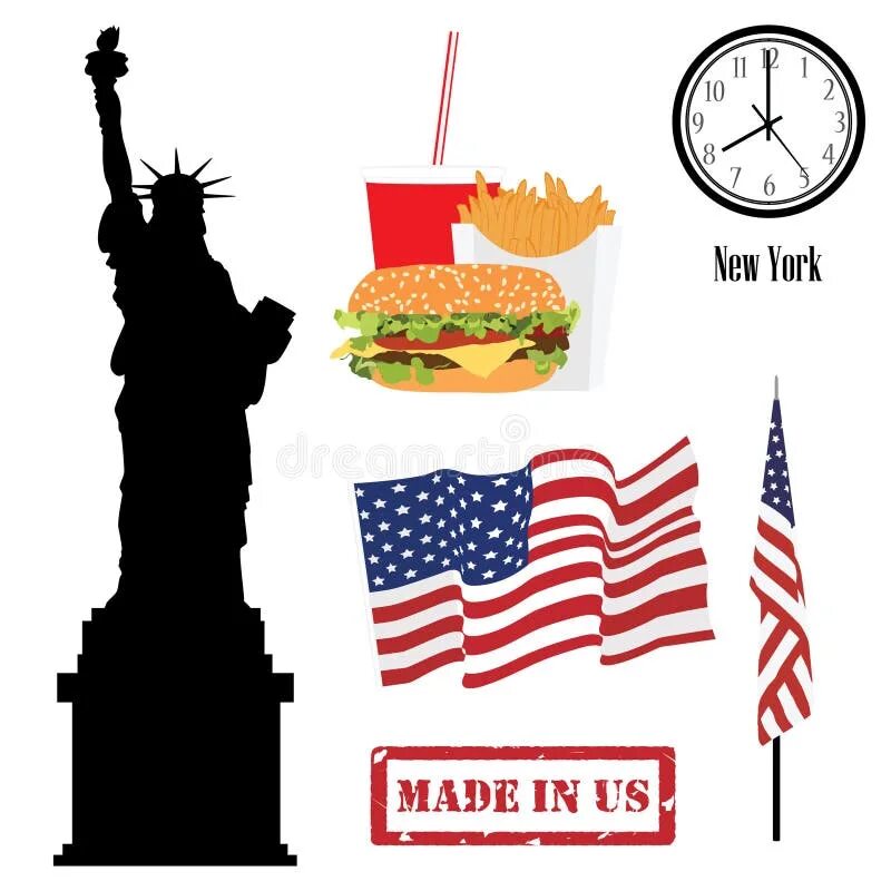What country do i like. Неофициальные символы США. Атрибуты Америки. Символы США для детей. Америка ассоциации.