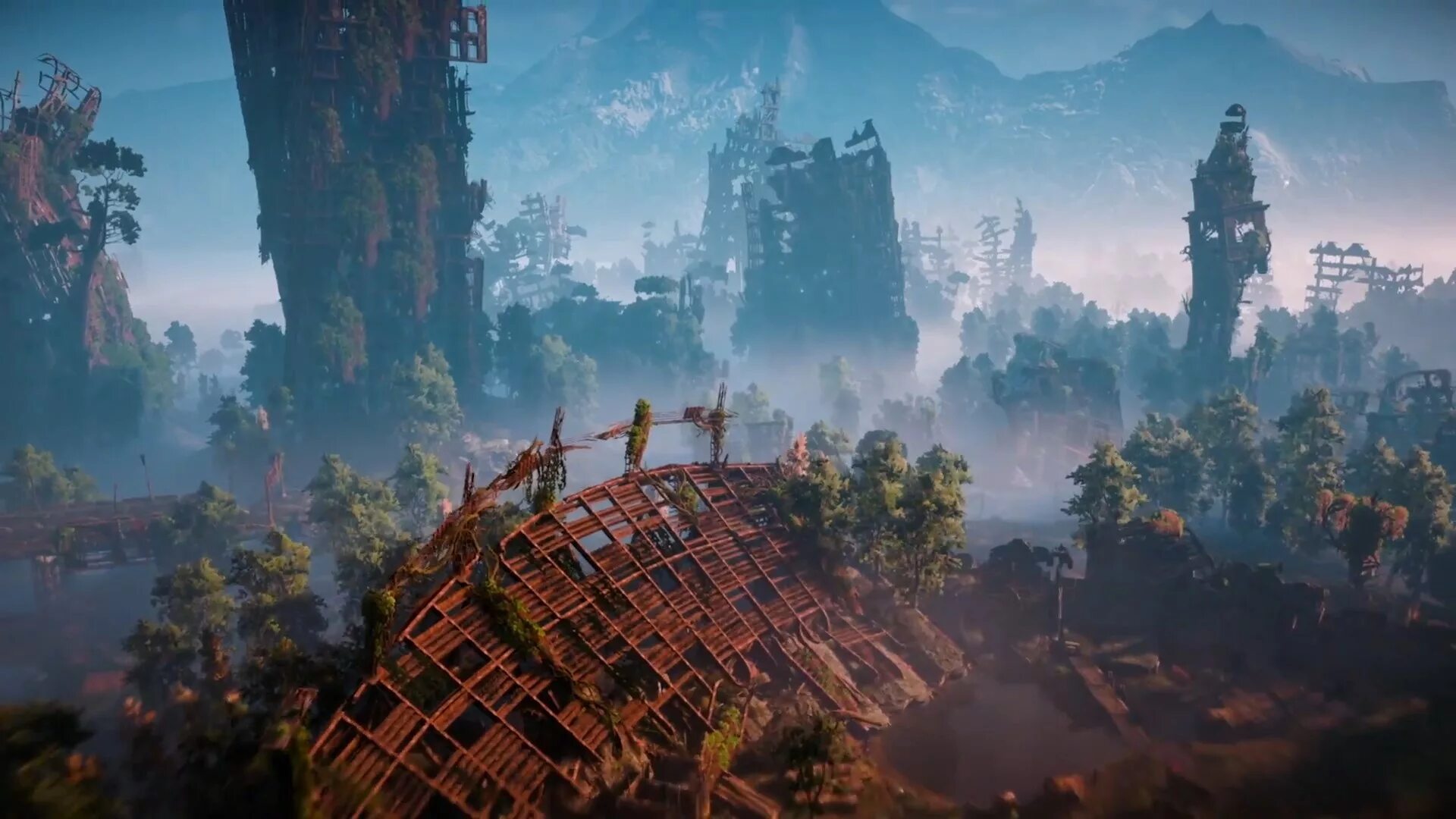 Заброшенные города horizon: forbidden west 2. Руины с реликвиями в horizon forbidden west карта. Руины с реликвиями пустошь беглеца. Тревожная пустошь horizon forbidden west. Horizon zero dawn пейзажи руины.