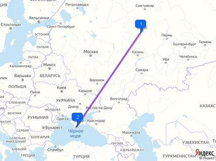 Расстояние между крымском