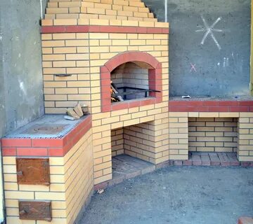 Угловой мангал из кирпича