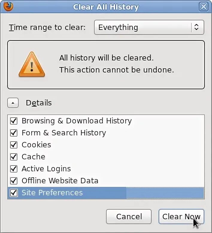 Range clear. Clear cache перевод на русский.