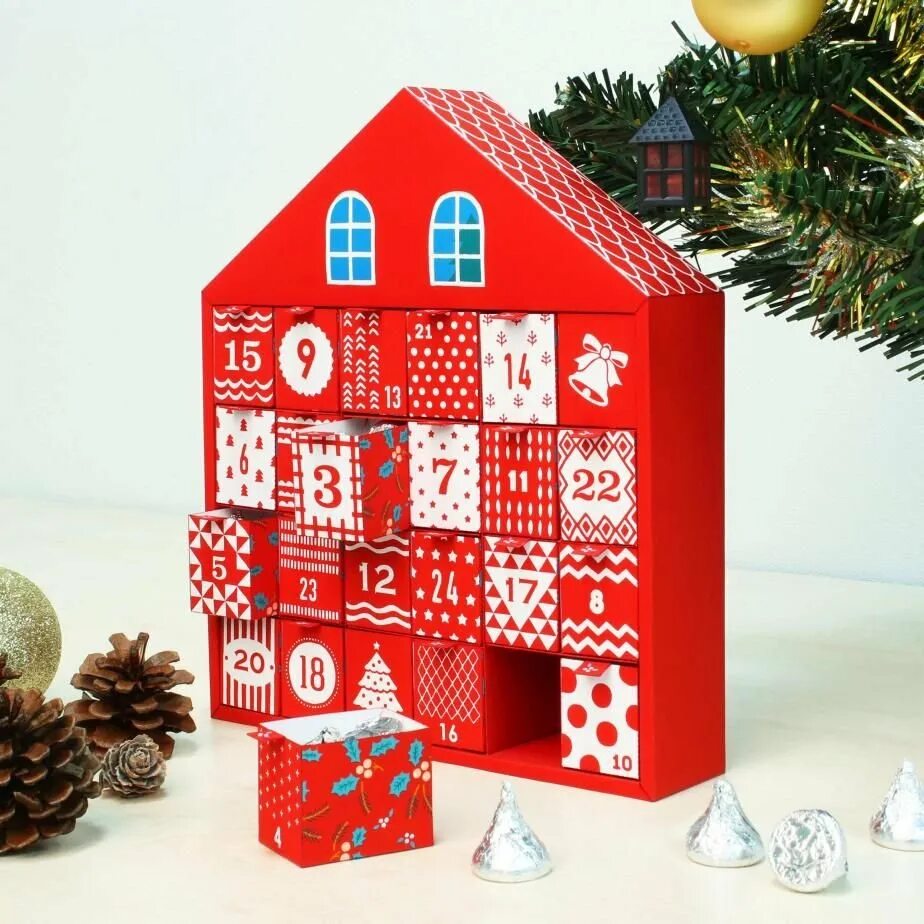 Сделать адвент. Рождественский календарь (advent calendar). крисмас адвент. адвент календарь крисмас. адвент домик.