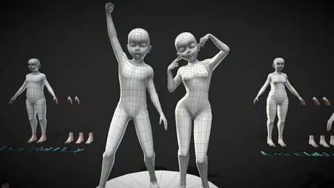 Buy Base Meshes Child Starter Kit + Rig 3D Model.