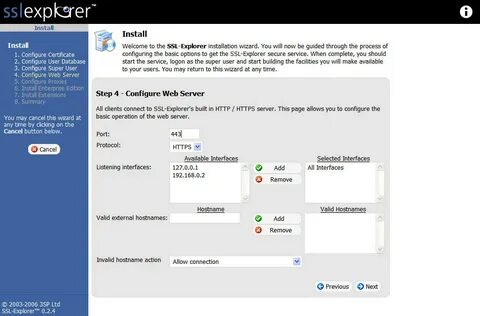 Web configuration