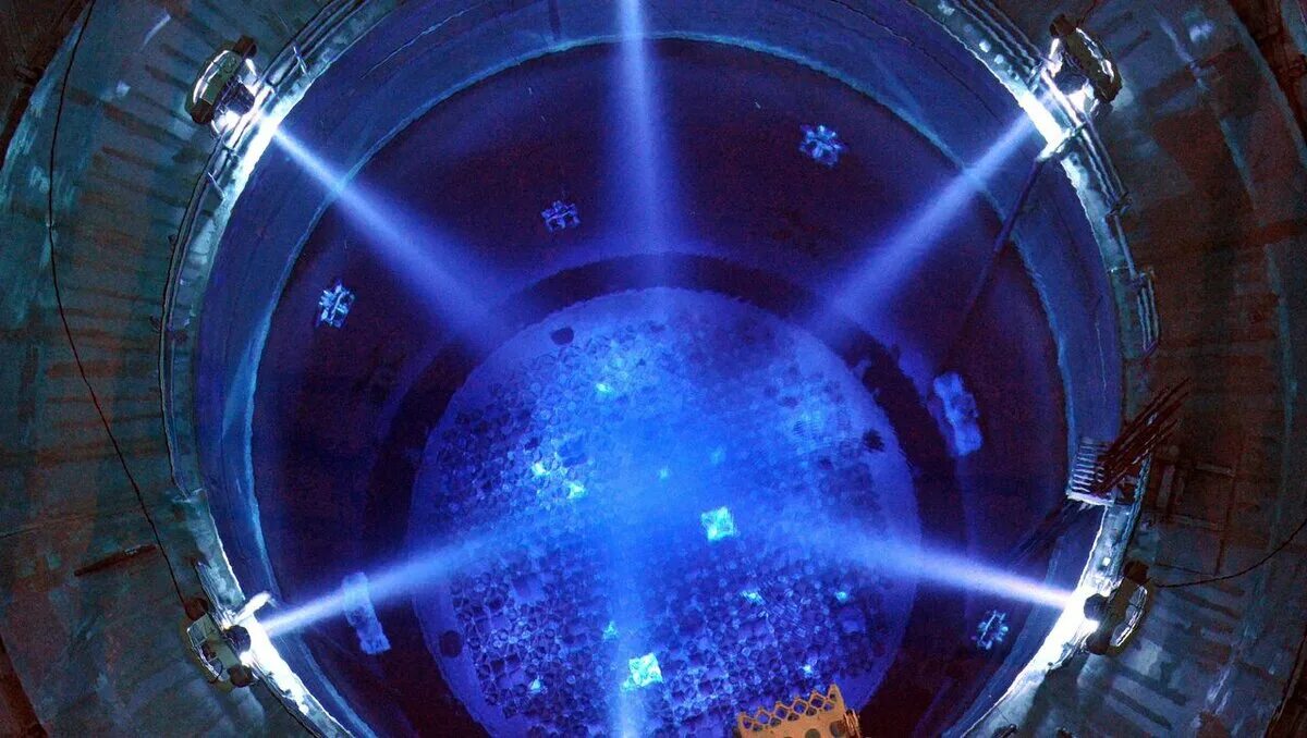 Реактор 8. Свечение черенкова рбмк-1000. эффект вавилова - черенкова. свечение вавилова черенкова в реакторе. излучение черенкова.