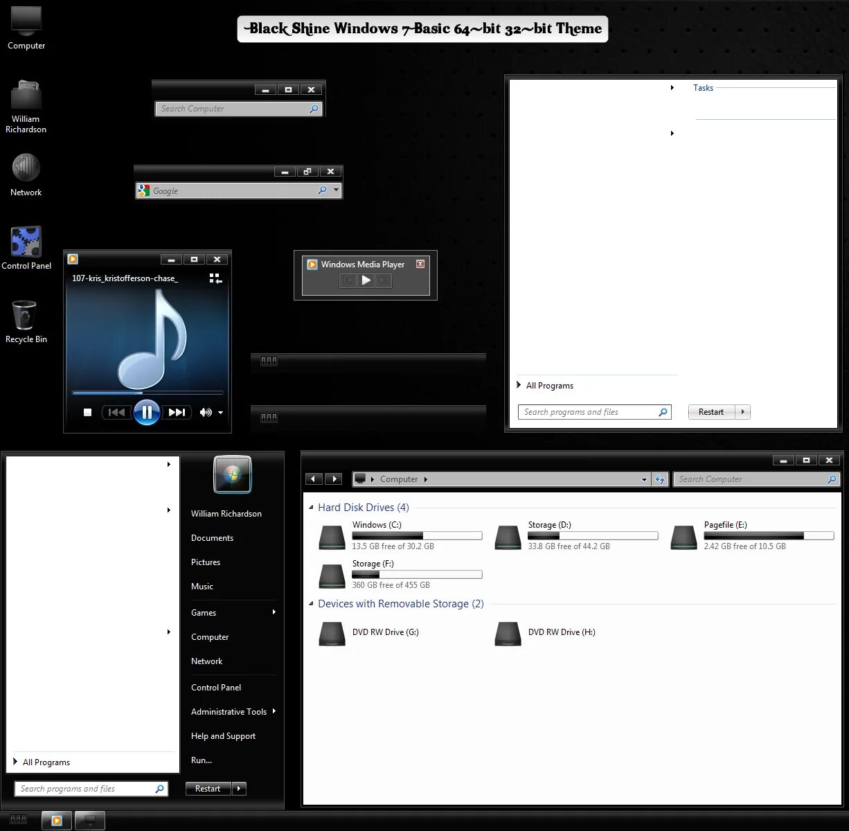 Windows 7 sounds. Черная тема виндовс. windows 7 черная тема. темы для windows 7. черные темы для виндовс 7.