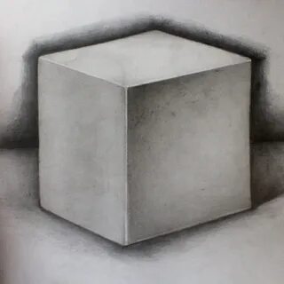 Рисунок куба с тенями