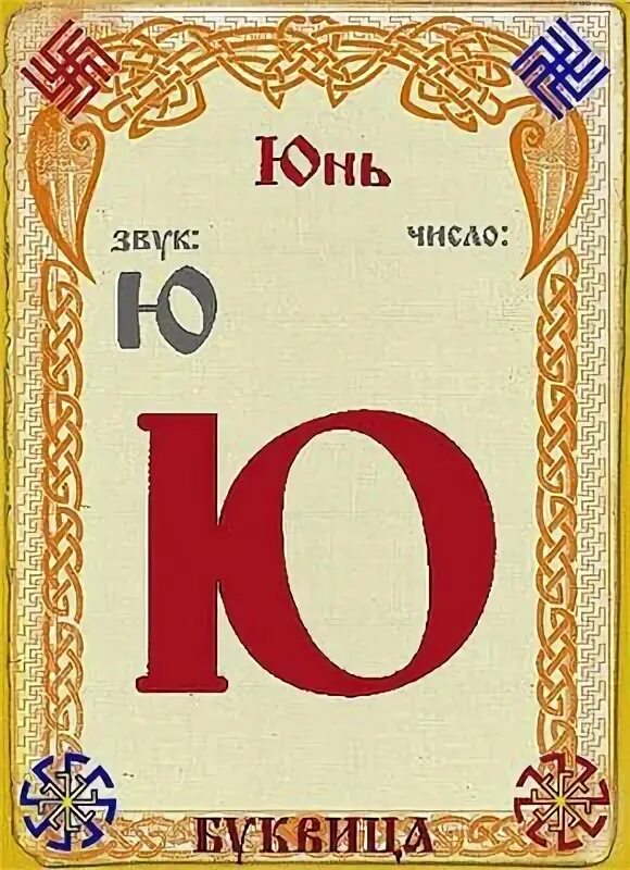 Значение буквы ю