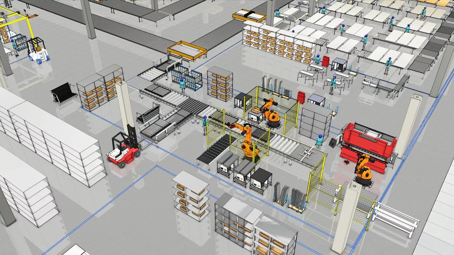 Visual components. Assembly line. visual components kuka simulation. стройка визуал.