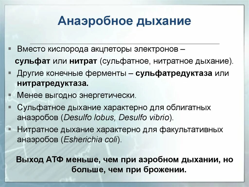 Анаэробное дыхание. Особенности аэробного дыхания. Типы дыхания аэробное и анаэробное. Аэробное Сульфатное дыхание. Аэробного типа