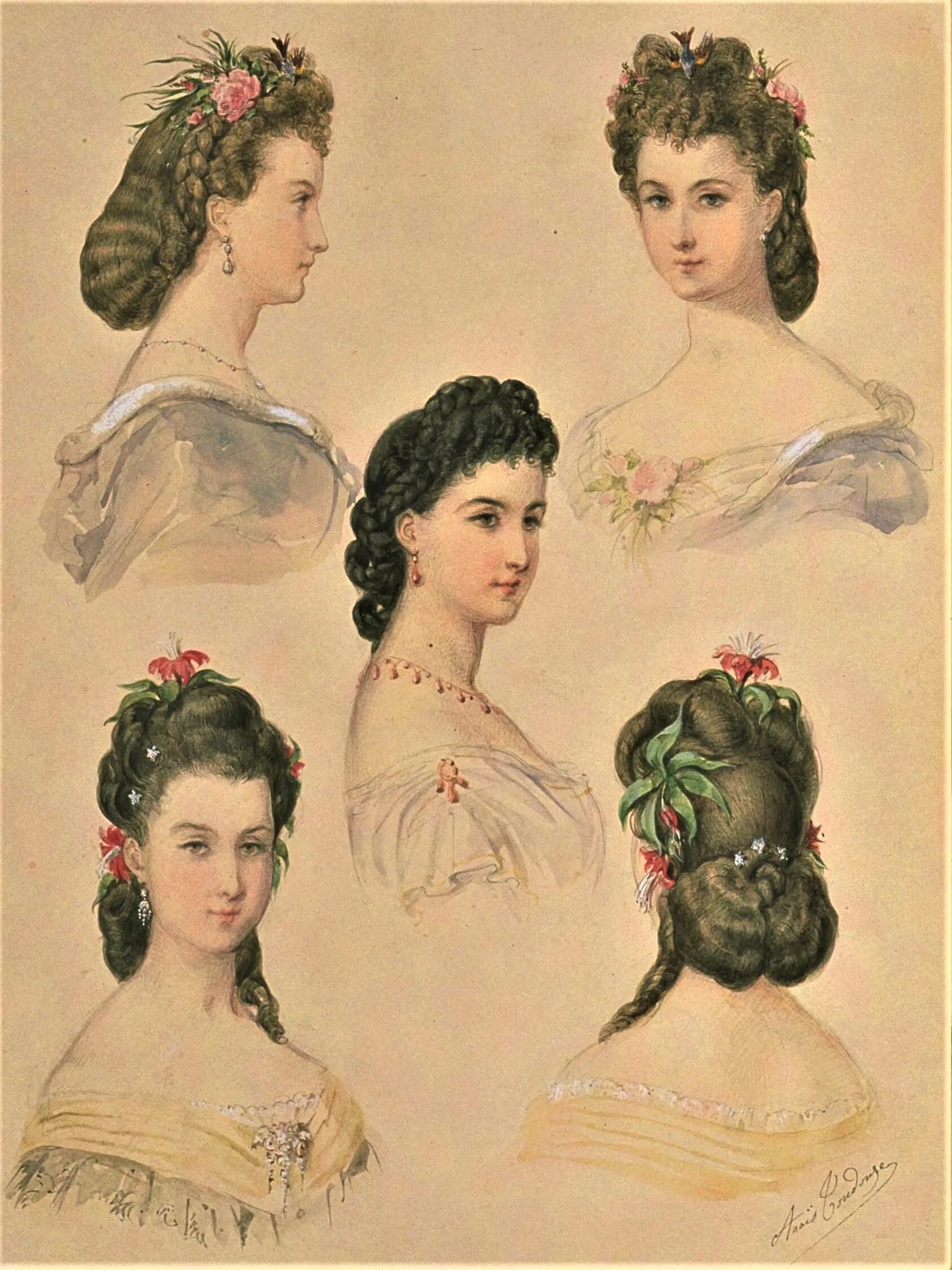 Прически 1800 годов