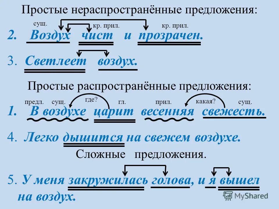 Простые распространенные предложения примеры. Простое распространенное предложение. Простое нераспространенное предложение. Простое нераспространенное предложение пример.